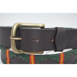 Cinturón Argentino Bordado PIEL VACUNO 105877-VERDE