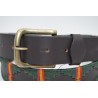 Cinturón Argentino Bordado PIEL VACUNO 105877-VERDE
