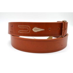 MARISMA: CINTURÓN ROCIERO DE VAQUETILLA BORDADA JP170-CUERO