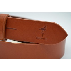 MARISMA: CINTURÓN ROCIERO DE VAQUETILLA GRABADO JP166-CUERO
