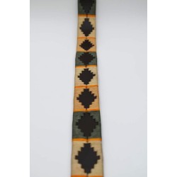 MARISMA: Cinturón Argentino Bordado PIEL VACUNO JP06-VERDE-BEIGE-BEIGE TOSTADO