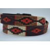 MARISMA: Cinturón Argentino Bordado PIEL VACUNO JP30-BEIGE-NUEZ-MARRON-ROJO