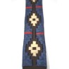MARISMA: Cinturón Argentino Bordado PIEL VACUNO JP60-AZUL-BEIGE