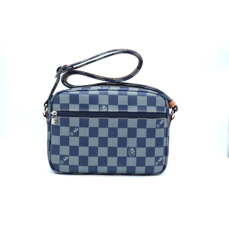 El Potro: Bolso bandolera mediano mujer 1266-CHESS-AZUL