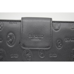 EL POTRO: CARTERA MUJER 19CM. 719-MONOGRAM-NEGRA