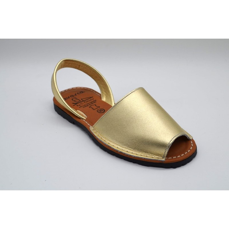 ORTUÑO: IBICENCA DE PIEL PLANTA ACOLCHADA CHAMPAGNE