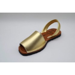 ORTUÑO: IBICENCA DE PIEL PLANTA ACOLCHADA CHAMPAGNE