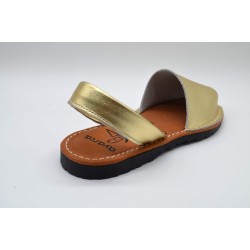 ORTUÑO: IBICENCA DE PIEL PLANTA ACOLCHADA CHAMPAGNE