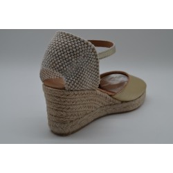 MAYBE: CUÑAS DE ESPARTO DE PIEL DE 5 CUERDAS-DORADAS