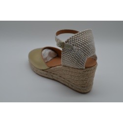 MAYBE: CUÑAS DE ESPARTO DE PIEL DE 5 CUERDAS-DORADAS