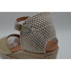 MAYBE: CUÑAS DE ESPARTO DE PIEL DE 5 CUERDAS-DORADAS