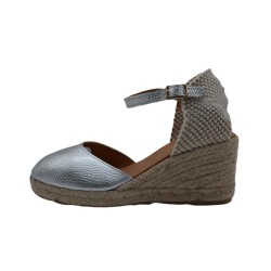 MAYBE: CUÑAS DE ESPARTO DE PIEL DE 5 CUERDAS-PLATA