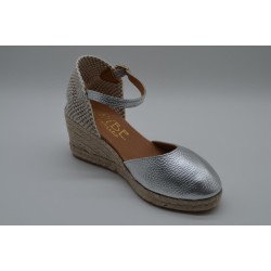 MAYBE: CUÑAS DE ESPARTO DE PIEL DE 5 CUERDAS-PLATA