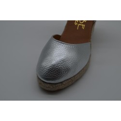 MAYBE: CUÑAS DE ESPARTO DE PIEL DE 5 CUERDAS-PLATA