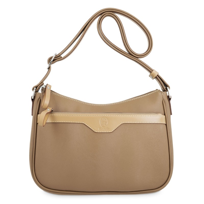 EL POTRO: BOLSO GONDOLA MUJER DE 3 CREMALLERAS EN LONA Y PIEL 4507-BASE