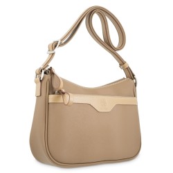 EL POTRO: BOLSO GONDOLA MUJER DE 3 CREMALLERAS EN LONA Y PIEL 4507-BASE