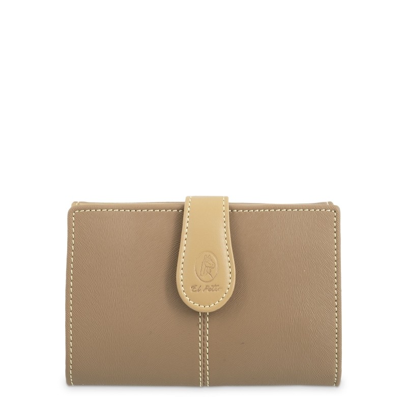 EL POTRO: CARTERA MUJER MEDIANA DE LONA Y PIEL 14 CM. 4531-BASE