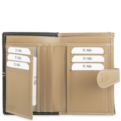 EL POTRO: CARTERA MUJER MEDIANA DE LONA Y PIEL 14 CM. 4531-BASE