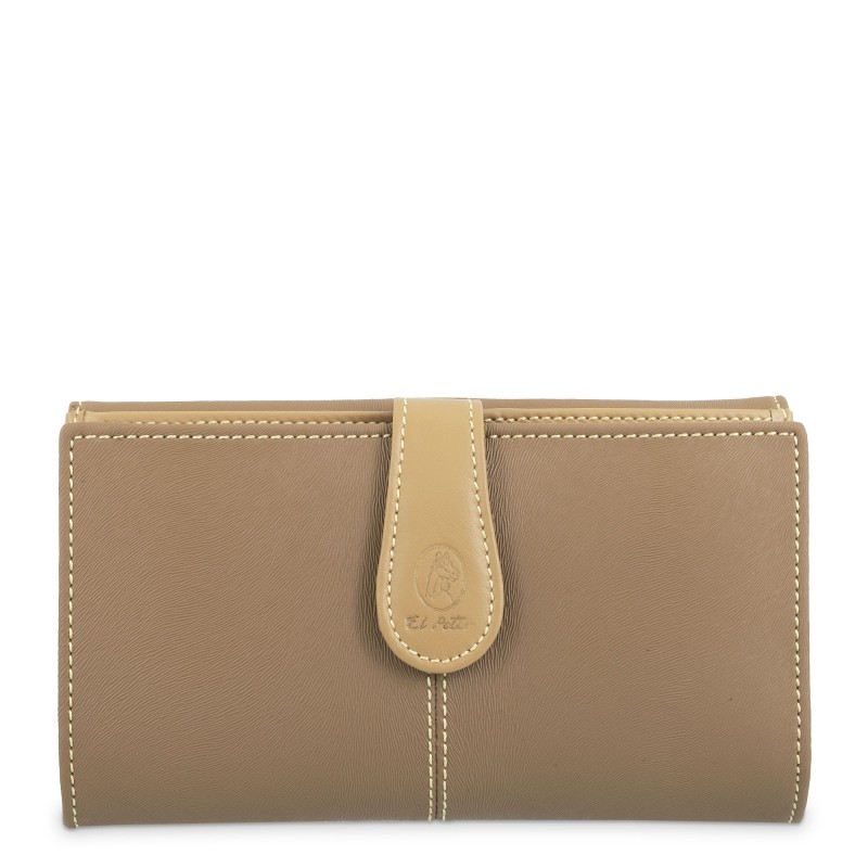 EL POTRO: CARTERA MUJER GRANDE DE LONA Y PIEL 17 CM. 4530-BASE