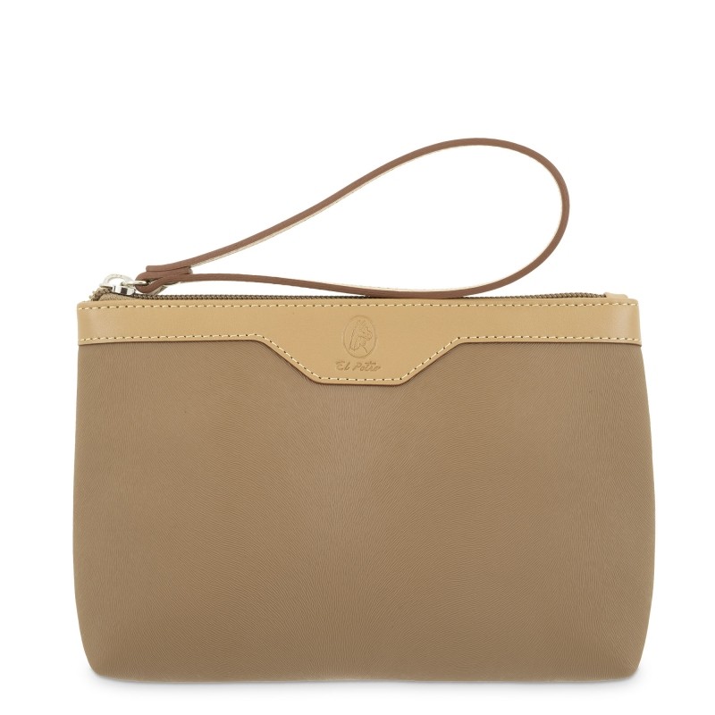 EL POTRO: BOLSA DE MANO GRANDE DE LONA Y PIEL 4533-BASE