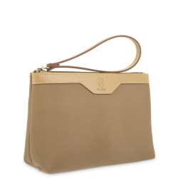 EL POTRO: BOLSA DE MANO GRANDE DE LONA Y PIEL 4533-BASE