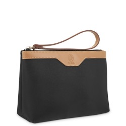 EL POTRO: BOLSA DE MANO GRANDE DE LONA Y PIEL 4533-BASE