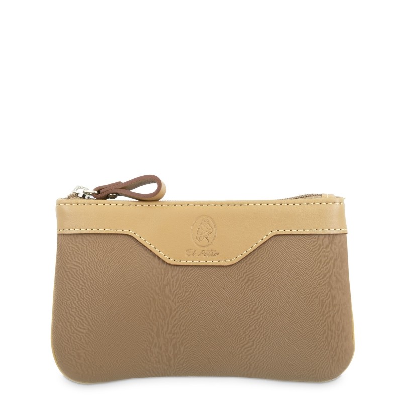 EL POTRO: MONEDERO MEDIANO DE 14 CM. DE LONA Y PIEL 4534-BASE