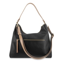 EL POTRO: BOLSO HOBO MUJER PIEL VACUNO 1515-OASIS-NEGRO