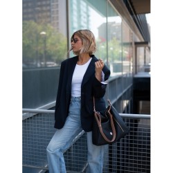 EL POTRO: BOLSO HOBO MUJER PIEL VACUNO 1515-OASIS-NEGRO