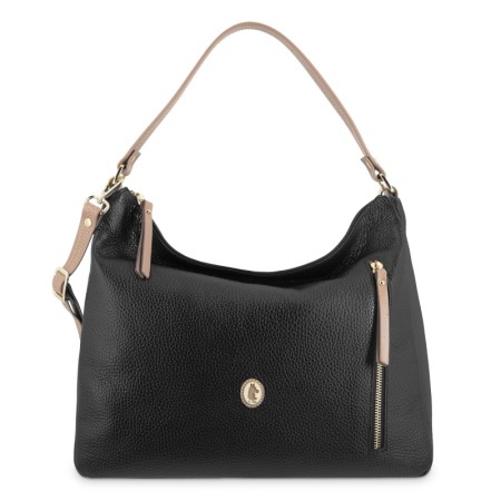 EL POTRO: BOLSO HOBO MUJER PIEL VACUNO 1515-OASIS-NEGRO