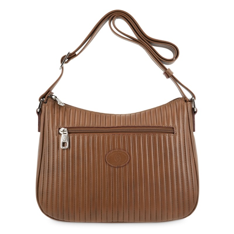 EL POTRO: BOLSO HOBO MUJER CON  BANDOLERA EN PIEL VACUNO 1406-CROMO