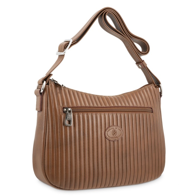 El Potro: bolso hobo mujer en piel vacuno 1406-CROMO