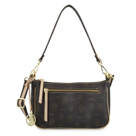 El Potro: Bolso DE ASA CORTA Y BANDOLERA MUJER EN LONA Y PIEL VACUNO 2238-VINTAGE