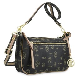 El Potro: Bolso DE ASA CORTA Y BANDOLERA MUJER EN LONA Y PIEL VACUNO 2238-VINTAGE