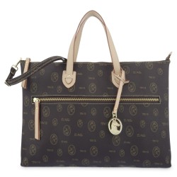 EL POTRO: BOLSO CARPETA MUJER EN LONA Y PIEL VACUNO 2257-VINTAGE