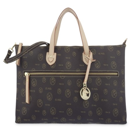 EL POTRO: BOLSO CARPETA MUJER EN LONA Y PIEL VACUNO 2257-VINTAGE