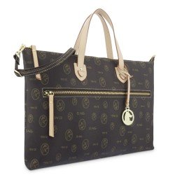 EL POTRO: BOLSO CARPETA MUJER EN LONA Y PIEL VACUNO 2257-VINTAGE