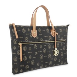 EL POTRO: BOLSO CARPETA MUJER EN LONA Y PIEL VACUNO 2257-VINTAGE