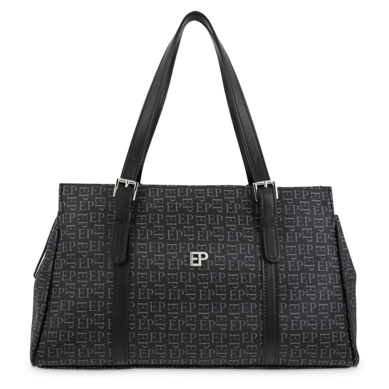 EL POTRO: BOLSO BOWLING DE MUJER EN LONA Y PIEL 1720-INSIGNIA