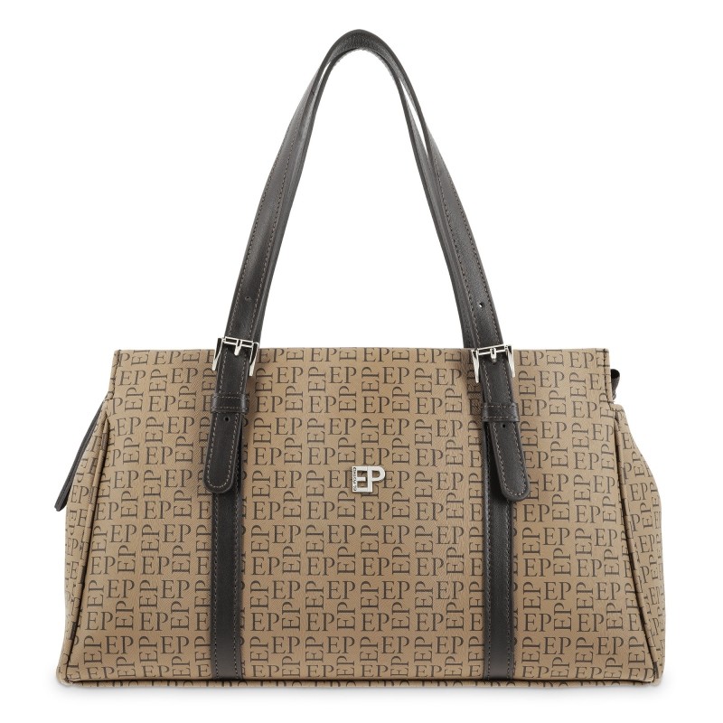 EL POTRO: BOLSO BOWLING DE MUJER EN LONA Y PIEL 1720-INSIGNIA