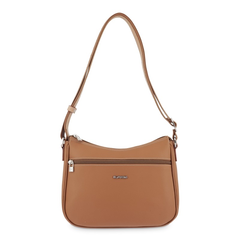 EL POTRO: BOLSO BANDOLERA MEDIANO 1241-ANGULA-CUERO