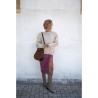 El Potro: Bolso hobo mujer piel VACUNO 3102-NATURAL-CASTAÑO/MARRÓN