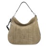 El Potro: Bolso hobo mujer piel VACUNO 3102-NATURAL-TOPO/NEGRO