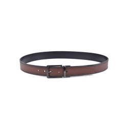 MIGUEL BELLIDO: CINTURÓN CLÁSICO REVERSIBLE 441-35 NEGRO/CUERO