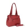 HEXÁGONA: BOLSO DE PIEL DE 3 COMPARTIMENTOS 464789-ROJO