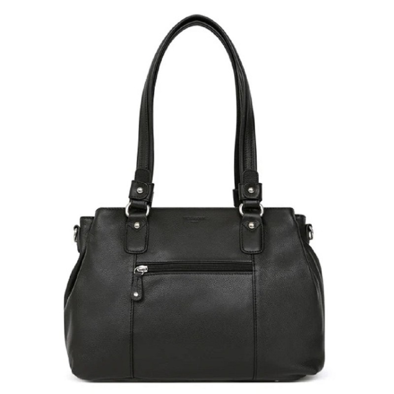 HEXÁGONA: BOLSO DE PIEL DE 3 COMPARTIMENTOS 464789-ROJO