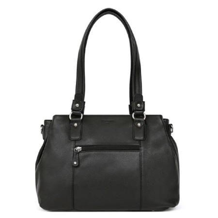 HEXÁGONA: BOLSO DE PIEL DE 3 COMPARTIMENTOS 464789-ROJO