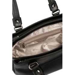 HEXÁGONA: BOLSO DE PIEL DE 3 COMPARTIMENTOS 464789-ROJO