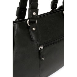 HEXÁGONA: BOLSO DE PIEL DE 3 COMPARTIMENTOS 464789-ROJO