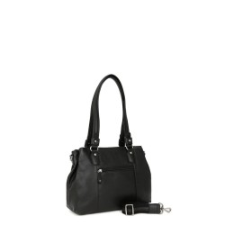 HEXÁGONA: BOLSO DE PIEL DE 3 COMPARTIMENTOS 464789-ROJO